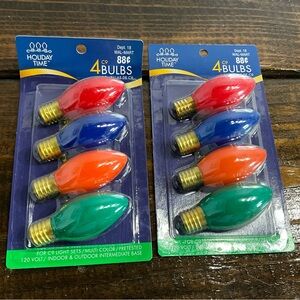 Vintage Lot of 2 Unopened Holiday Time Christmas Light Bulbs Multicolor C9